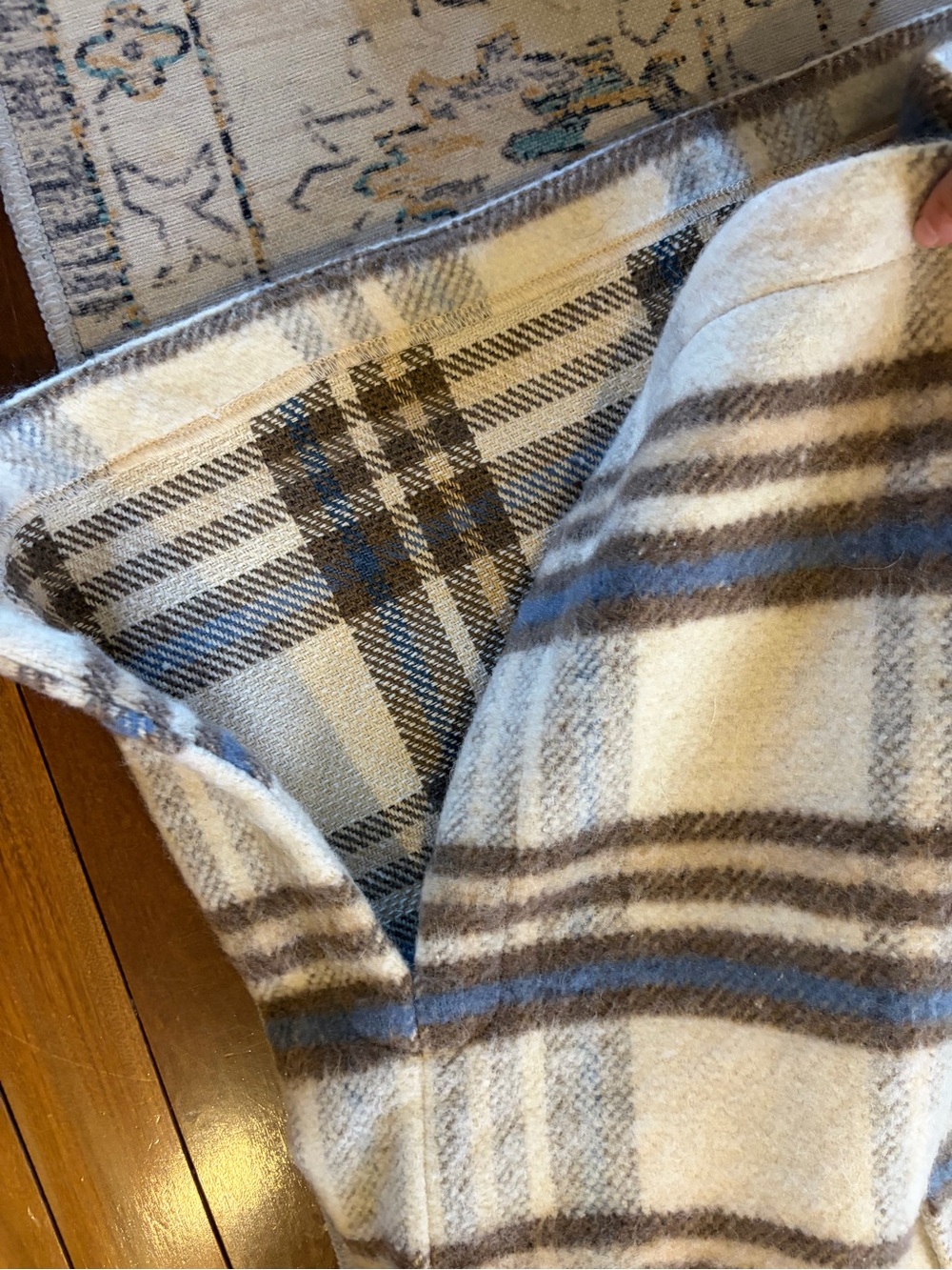 MABLE Long Plaid Heavy Shirt Jacket - Picture 8 of 9